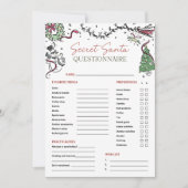 シークレットサンタコワーカーギフト交換カード 招待状 (正面)