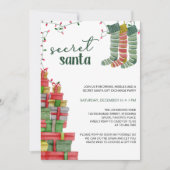 シークレットサンタストッキングとプレゼントホリデイ 招待状 (正面)