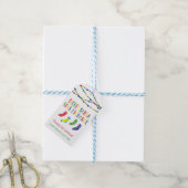 シークレットサンタソックス交換ソックスワップホリデーパーティー ギフトタグ (より糸付き)