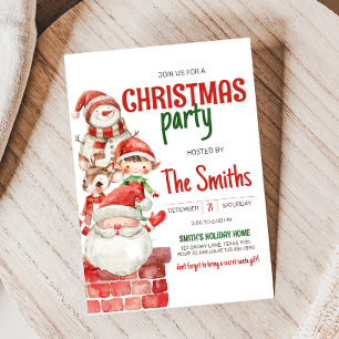 シークレットサンタトインデア小妖精や小人クリスマスパーティー 招待状