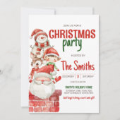 シークレットサンタトインデア小妖精や小人クリスマスパーティー 招待状 (正面)