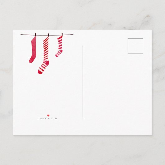 シークレットサンタパーティの招待状 インビテーションポストカード (裏面)