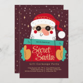 シークレットサンタパーティの招待状 招待状 (正面/裏面)