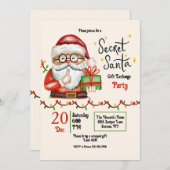 シークレットサンタパーティー 招待状 (正面/裏面)