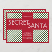 シークレットサンタフェスティバル贈答品交換クリスマスパーティー 招待状 (正面/裏面)