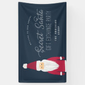 シークレットサンタホリデーパーティーウェルカムサイン 横断幕 (縦)