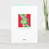 シークレットサンタポップ・アートのアートカスタムホリデーグリーティングカード シーズンカード (裏面)