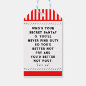 シークレットサンタ ギフトタグ (裏面)