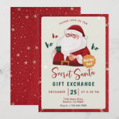 シークレットサンタ ギフト交換 ご招待 招待状 (正面/裏面)