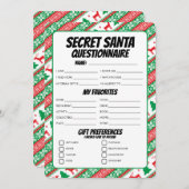 シークレットサンタ ギフト アンケート シーズンカード (正面/裏面)