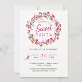 シークレットサンタ | 冬のホリデー クリスマスパーティー 招待状 (正面)
