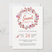シークレットサンタ |冬の休日のクリスマスパーティー 招待状 (正面)