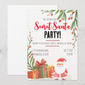 シークレットサンタ 水彩クリスマスパーティー 招待状 (正面/裏面)