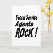 シークレットサービスのエージェント・ロック!グリーティングカード カード (黄色い花)
