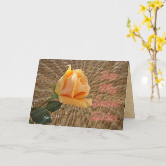 シークレットシスターカスタマイズ気持ち カード (黄色い花)