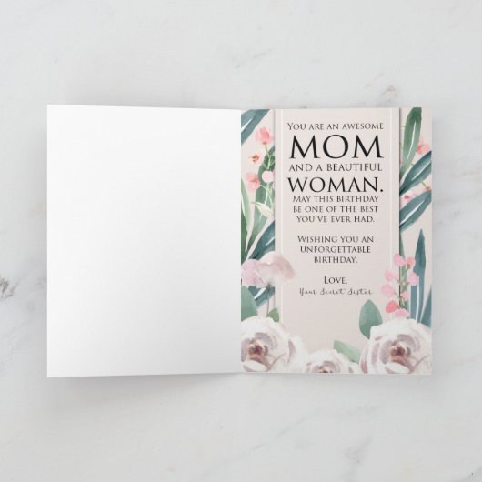 シークレットシスター誕生日 サンキューカード (内部)