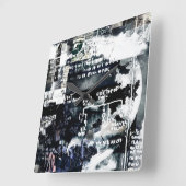 シークレットシンボル スクエア壁時計 (傾斜)