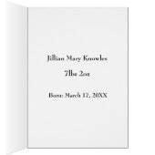 シークレットストークベビー配信レトロカードテンプレート (内側 (右))