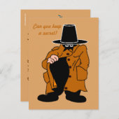 シークレットスパイ誕生日サプライズパーティの招待状 インビテーションポストカード (正面/裏面)