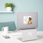 シークレットセーフウィムアイシティックレトロ主婦 シール (デスク上のノートパソコン)