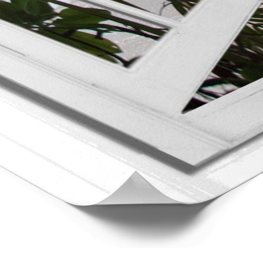 シークレットトロピカルビーチビューフェイクウィンドウ ポスター (角)