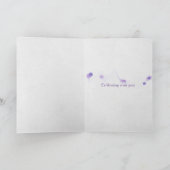 シークレットパルのための紫のチューリップ カード (内部)