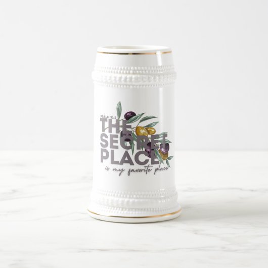 シークレットプレイス詩編91クリスチャンコーヒーカップ ビールジョッキ (中央)