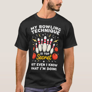 シークレットボウリングテクニックボウリング Tシャツ