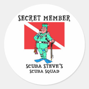 シークレットメンバーのSCUBA Steve ラウンドシール