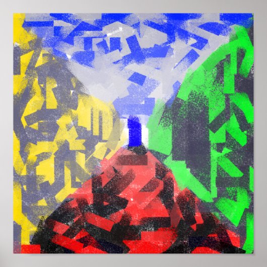 シークレットルーム抽象芸術オリジナルアートバイエリザベラ ポスター (正面)