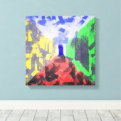 シークレットルーモダンム抽象芸術オリジナルカラフルアート キャンバスプリント (インサイチュ (ウッドフロア))