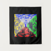 シークレットルーモダンム抽象芸術オリジナルカラフルアート タペストリー (正面)