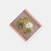 シークレットロマンスバロックガーリーモノグラム スタンダードカクテルナプキン (角)