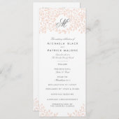 シークレット庭園の結婚式プログラム – 赤面 プログラム (正面/裏面)