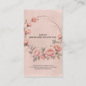 シークレット庭園の結婚式週末情報 エンクロージャーカード (裏面)