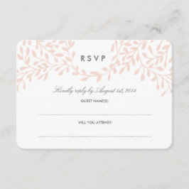 シークレット庭園の結婚式RSVP -赤面 出欠カード