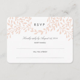 シークレット庭園の結婚式RSVP -赤面 出欠カード