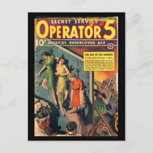 シークレット・サービス・オペレーター5 - 1938年9月10日a_Pulp Art ポストカード
