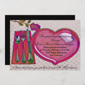 シークレット·ファンダー·バレンタインズ·ディナー·招待状 招待状 (正面/裏面)