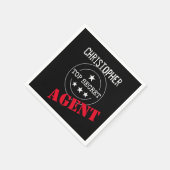 シークレッパーソナライズされたトエージェント子供の誕生日パーティー スタンダードカクテルナプキン (角)