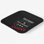 シークレッパーソナライズされたト・エージェント・キッズ ペーパープレート (傾斜あり)