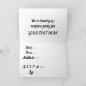 シークレッ保ト/サプライズパーティーカード 招待状 (内部)