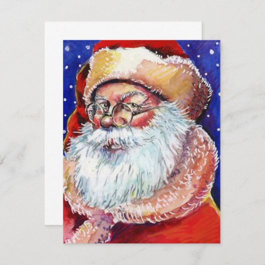 シークレッ空白のトサンタホリデーアナウンス招待状 招待状 (正面/裏面)