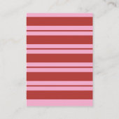 シークレッ親愛トサンタギフトカバナピンクストライプ名門私立校風の エンクロージャーカード (裏面)