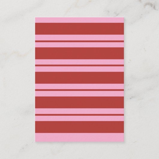 シークレッ親愛トサンタギフトカバナピンクストライプ名門私立校風の エンクロージャーカード (裏面)