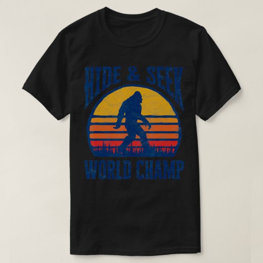 シークワールドチャンプを非表示おもしろい Tシャツ (デザイン正面)