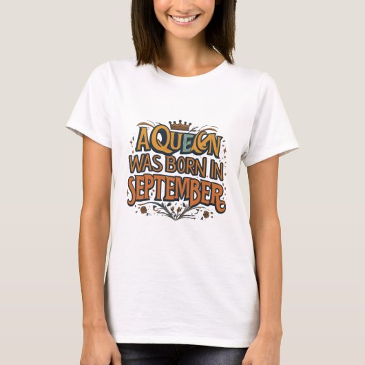 シークンクイーンリーガル生まれデザイン Tシャツ (正面)