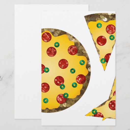 シークンピザ 便箋 (正面/裏面)