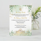 シーク引っ越し祝いパーティー招待状カード、Akhand Path 招待状 (スタンド正面)