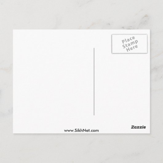 シーク教のポストカードです ポストカード (裏面)